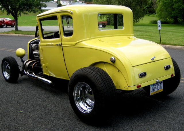 1930 Yellow Ford Model A Coupe