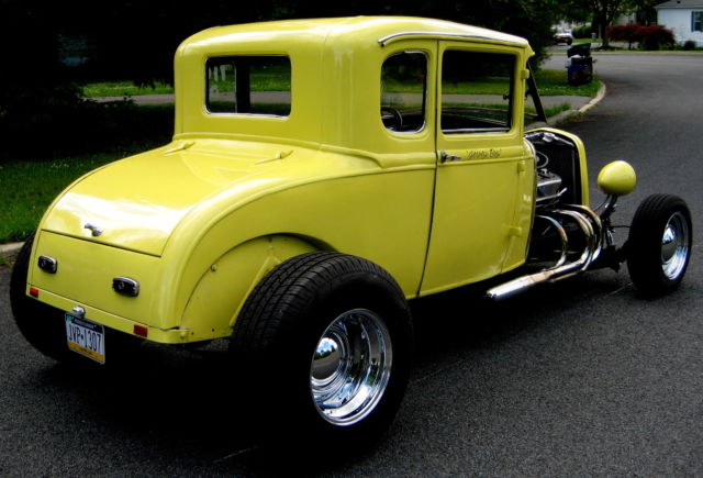 1930 Yellow Ford Model A Coupe