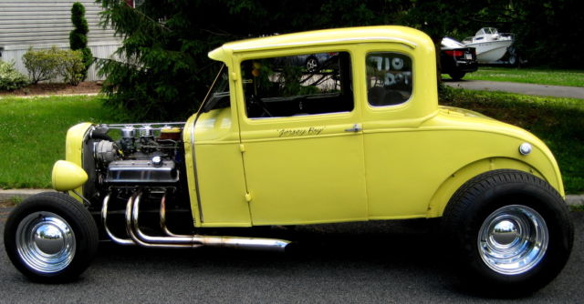 1930 Yellow Ford Model A Coupe