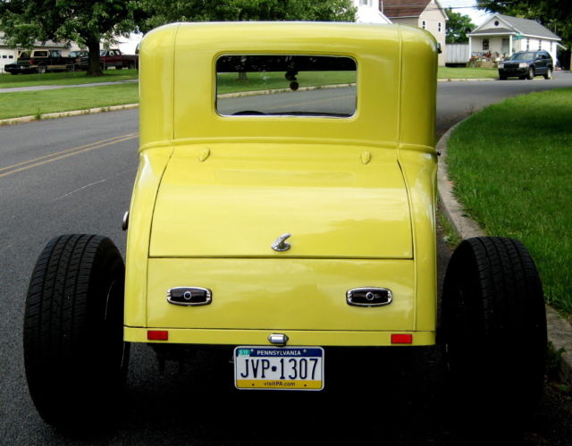 1930 Yellow Ford Model A Coupe