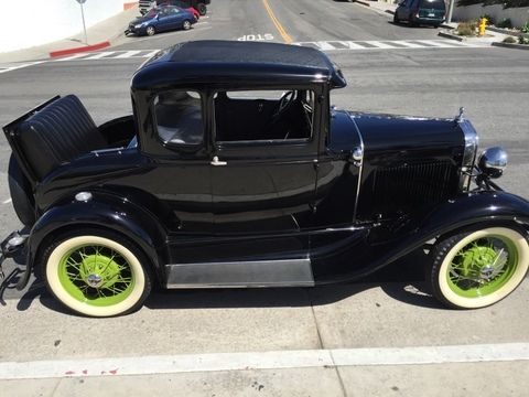 1930 Black Ford Model A Coupe