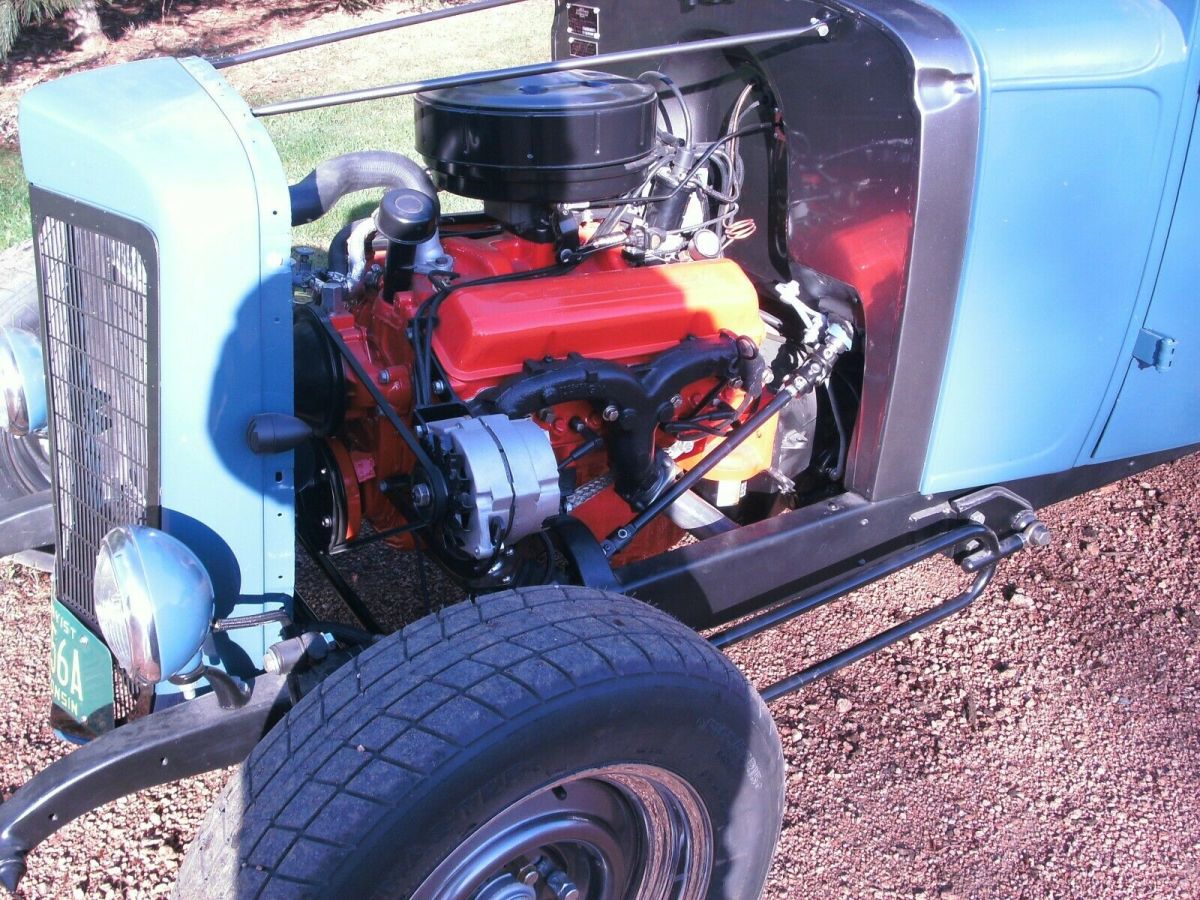 1930 vintage blue Chevrolet Chevy