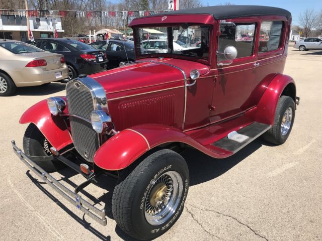 1930 Red Ford Model A Coupe