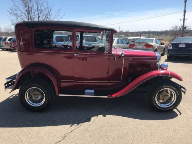 1930 Red Ford Model A Coupe