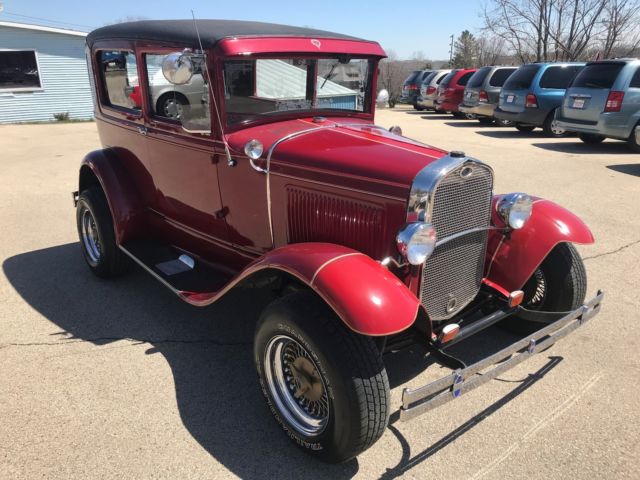1930 Red Ford Model A Coupe