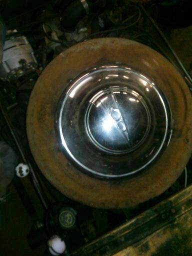 1930 flat blackand rust Ford Model A roadster