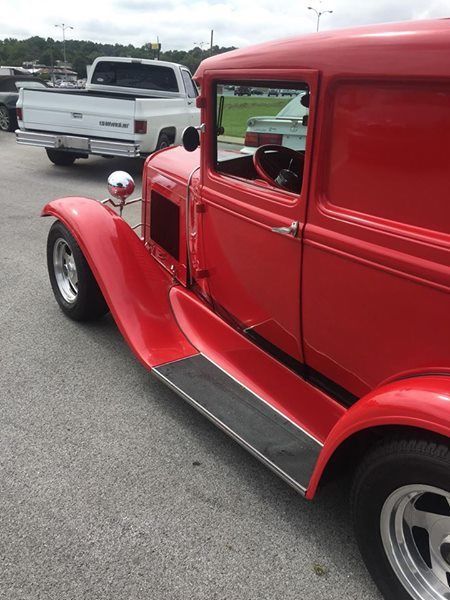 1930 Red Ford Delivery Coupe