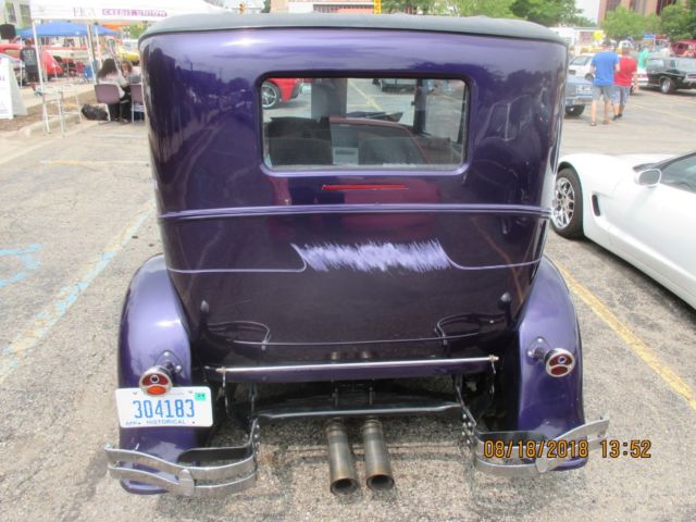 1930 purple Ford Model A 2 door