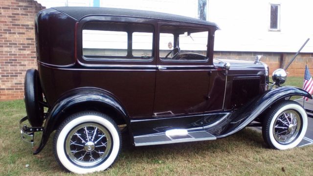 1930 Burgundy Ford Model A Sedan