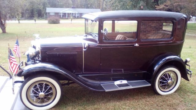 1930 Burgundy Ford Model A Sedan