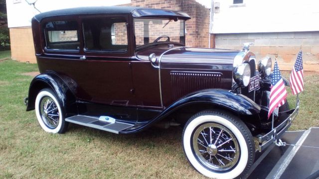 1930 Burgundy Ford Model A Sedan