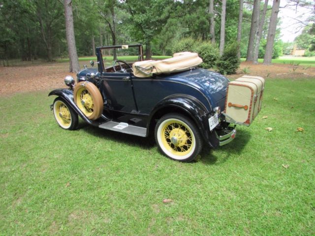 1930 Blue Ford Model A Convertible