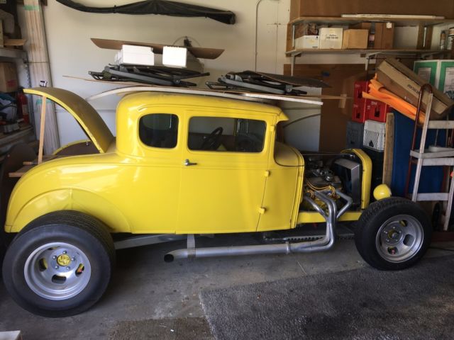 1930 Yellow Ford Chopped Coupe Coupe