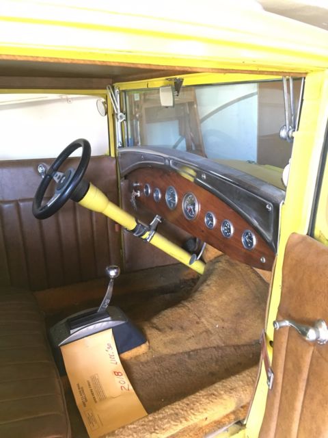 1930 Yellow Ford Chopped Coupe Coupe