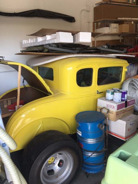 1930 Yellow Ford Chopped Coupe Coupe