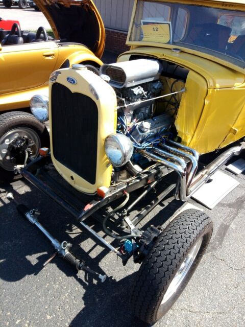 1930 Yellow Ford Model A Coupe