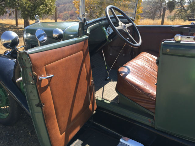 1930 Green/Black Ford Model A Convertible