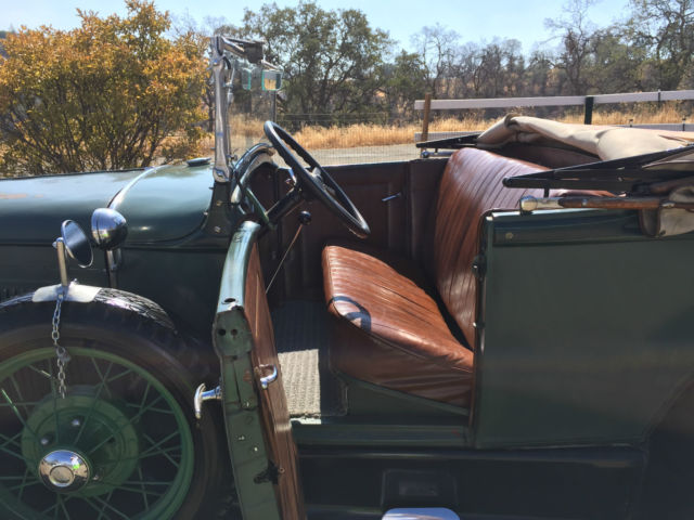 1930 Green/Black Ford Model A Convertible