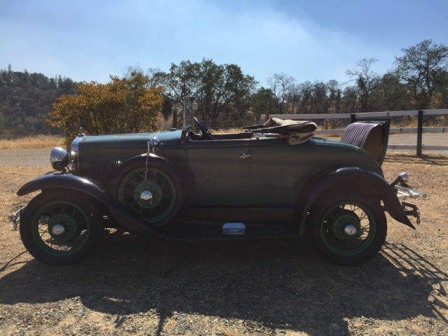 1930 Green/Black Ford Model A Convertible