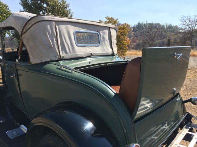 1930 Green/Black Ford Model A Convertible