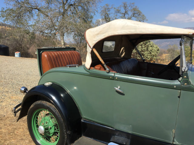 1930 Green/Black Ford Model A Convertible