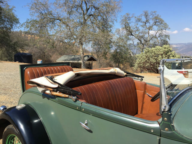 1930 Green/Black Ford Model A Convertible