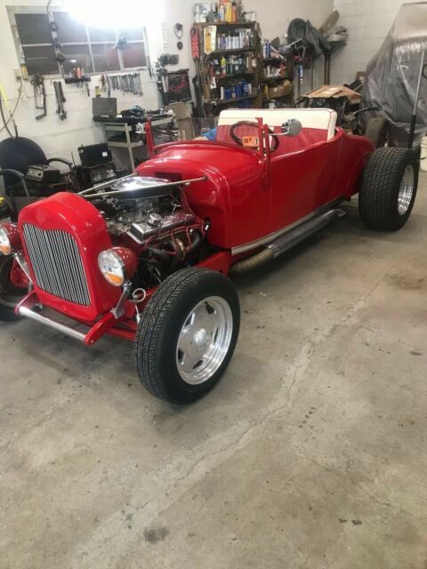 1930 Red Ford Hot Rod Convertible