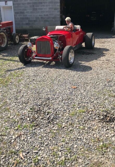 1930 Red Ford Hot Rod Convertible