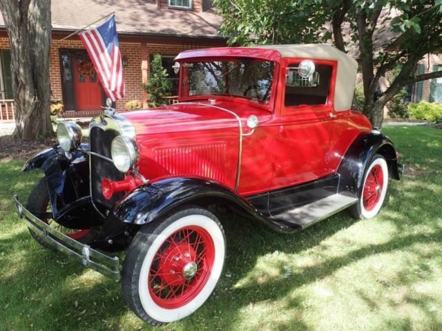 1930 Red Ford Hot Rod / Street Rod 2 Door Coupe