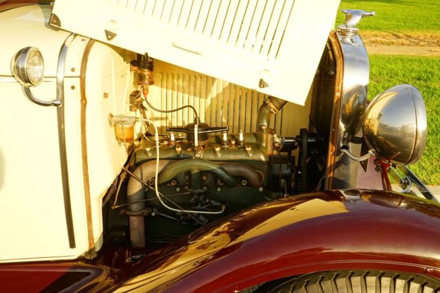 1930 Cream and Burgundy Ford Model A Coupe