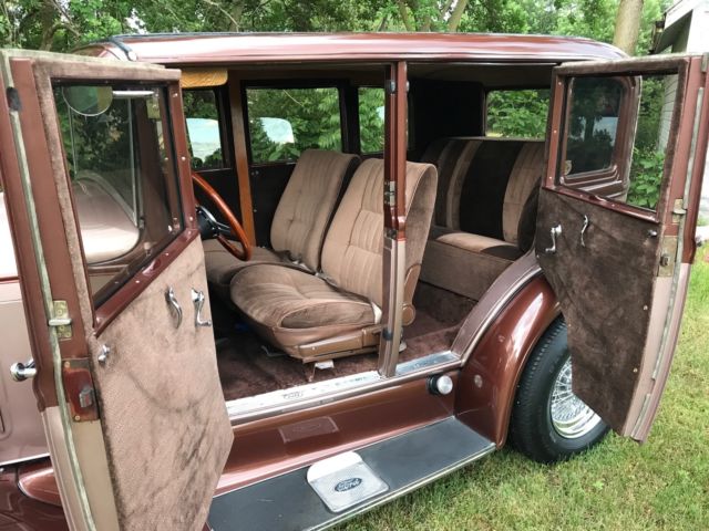1930 brown metallic/tan metallic Ford Model A Sedan