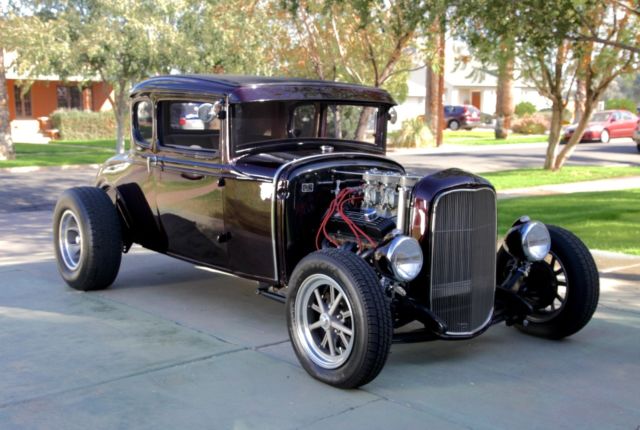 1930 Black Cherry Ford Model A Coupe