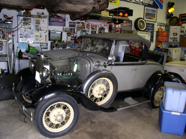 1930 Gray Ford Model A Convertible