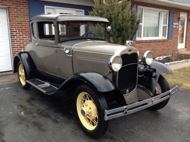 1930 Beige Ford Model A Coupe