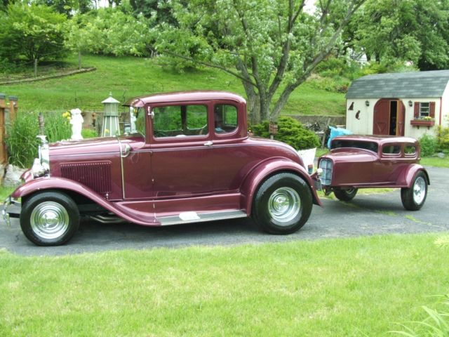 1930 Red Ford Model A Coupe