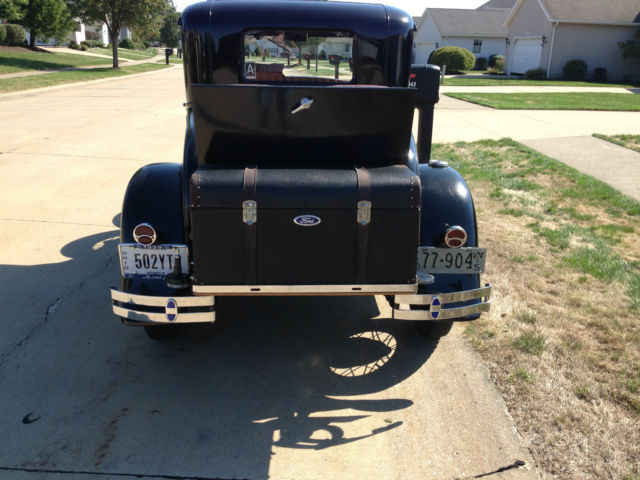 1930 Black Ford Model A 5 window coupe