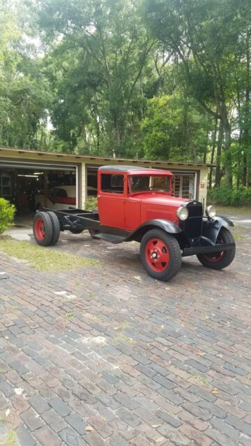 1930 Red Ford Model A Flatbed