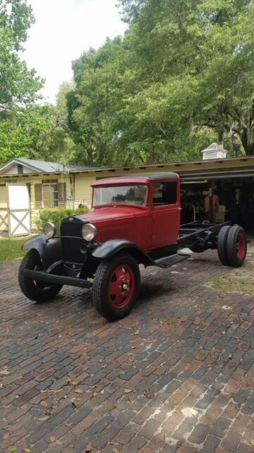 1930 Red Ford Model A Flatbed