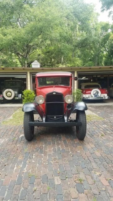 1930 Red Ford Model A Flatbed