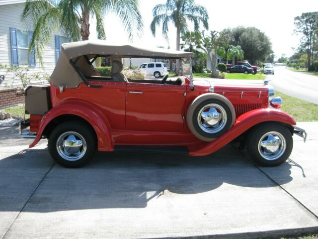 1930 Red Ford Model A Convertible