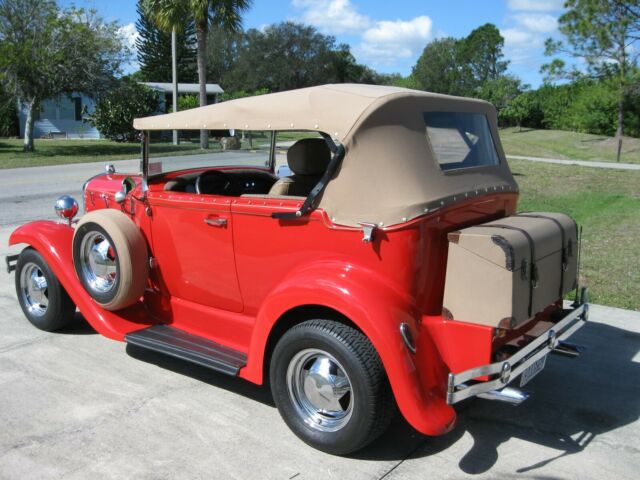 1930 Red Ford Model A Convertible