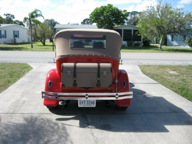 1930 Red Ford Model A Convertible