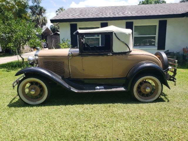 1930 Tan Ford Model A Coupe