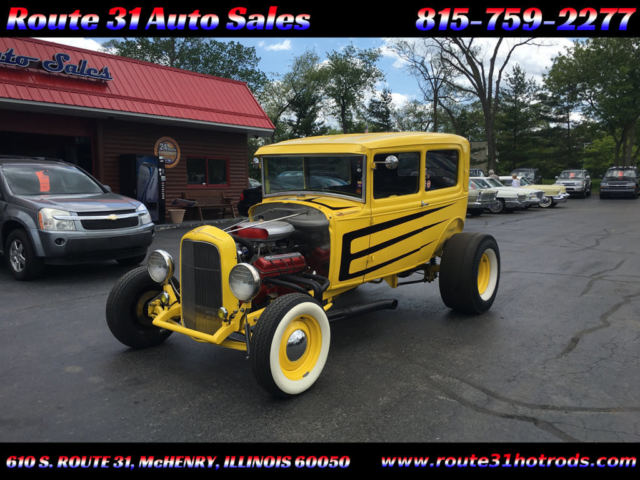 1930 Yellow Ford Model A Sedan