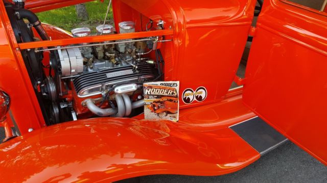 1930 Orange Ford Model A Coupe all STEEL