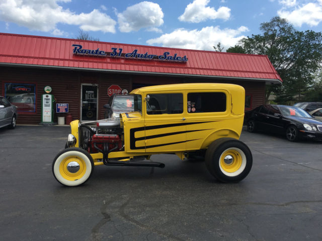 1930 Yellow Ford Model A Sedan