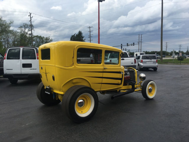 1930 Yellow Ford Model A Sedan
