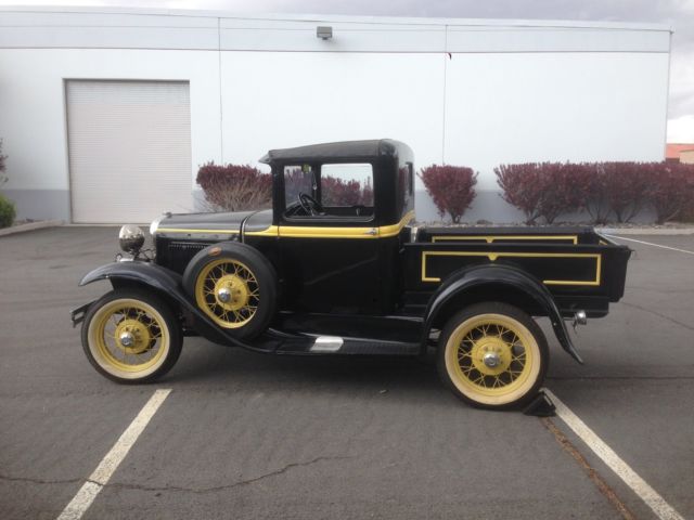 1930 Black Ford Model A Standard Cab Pickup