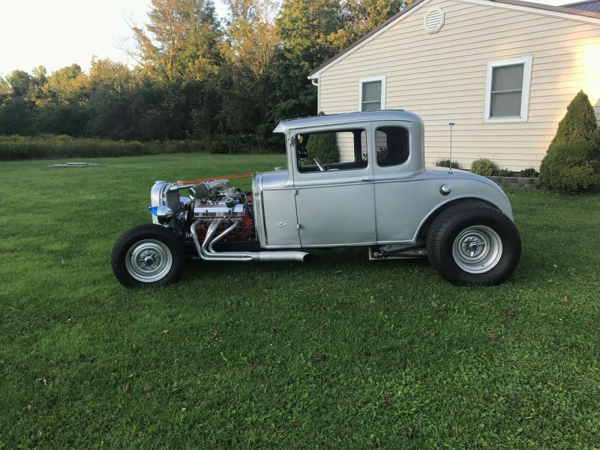 1930 Silver Ford A Coupe
