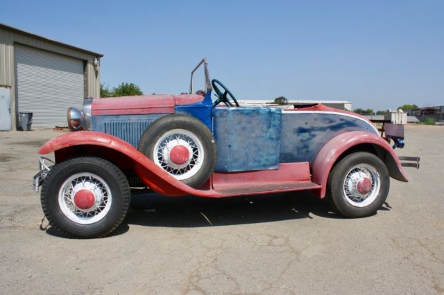 1930 Red/White/Blue Ford Model A Roadster